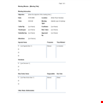 Sample Meeting Minutes Template Dzjtuewa example document template