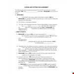 Distribution Program Agreement with Producer example document template 