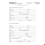 House Lease Application Template example document template