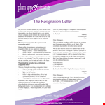 Formal Resignation Letter Due To Relocation example document template