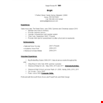 Sample Resume for High School Student | School, Grade, Varsity | Sherwood example document template