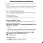 Payment Agreement Template for Landlords & Tenants | Board-Approved Application Agreement example document template