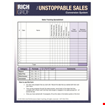 Sales Spreadsheet example document template