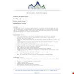 Sample Sale Engineer Job Description example document template