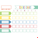 Children's Printable Chore Chart example document template