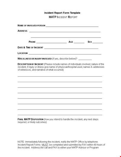 Write-Up Form template