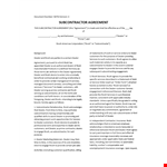 Subcontractor Agreement for Services | Dealer Contract | Ricoh example document template