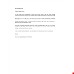 Sample Letter Of Recommendation For Employee example document template