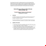 Medical Emergency Management Plan example document template 