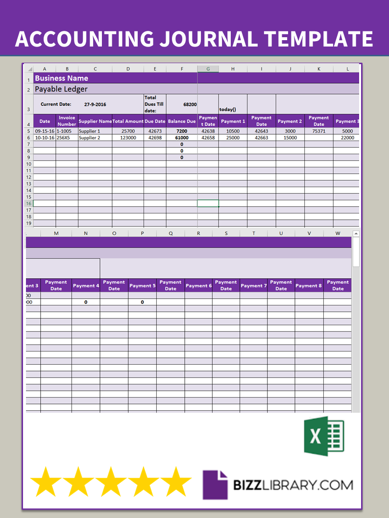 4 General Journal Template Receipt Templates For Acco