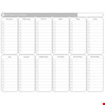 Printable Birthday Calendar Template example document template 