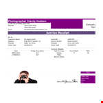 Photographer Receipt example document template