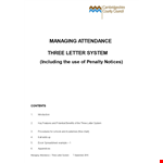 Example School Attendance Warning Letter for Child example document template