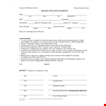 Leave of Absence Template | University Department | Graduate Leave example document template