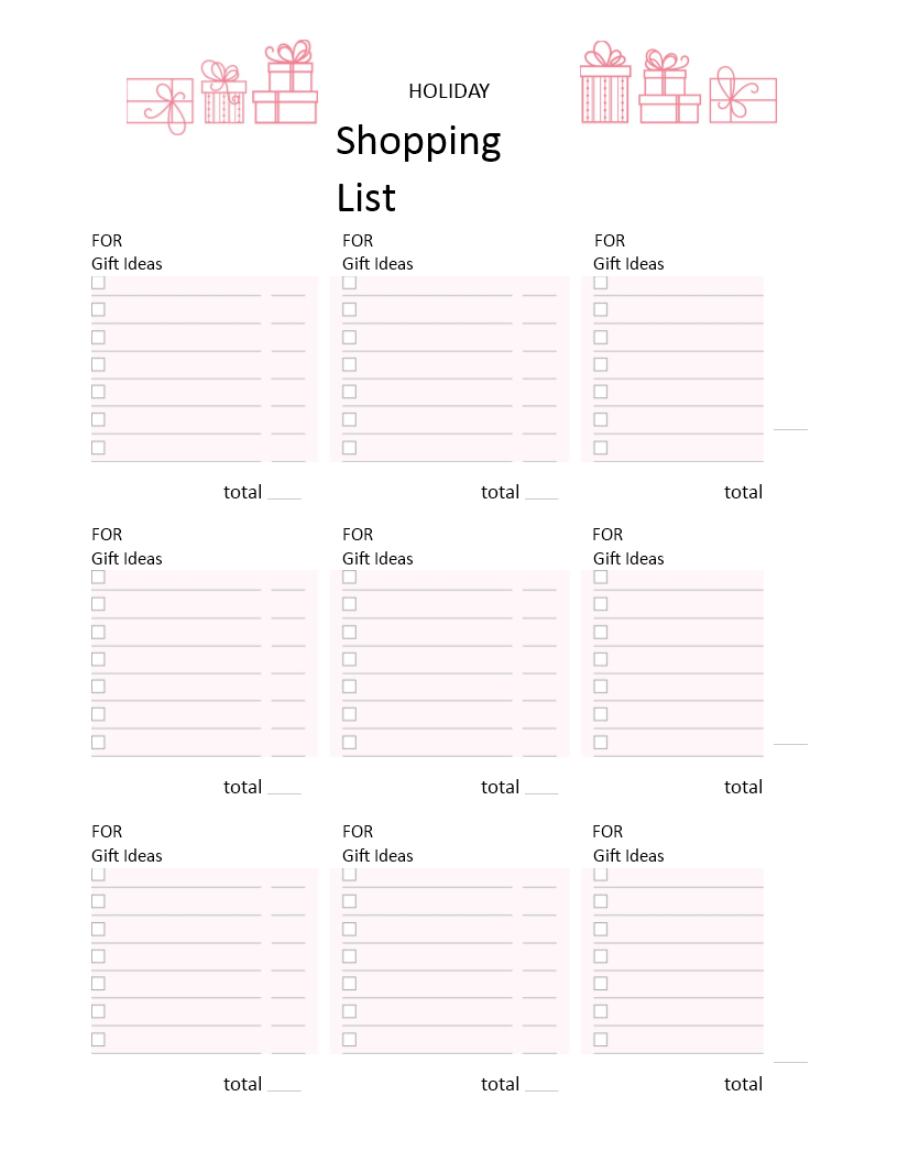 Get Organized for the Holidays | Grocery List Template