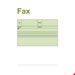 Fax Cover Sheet Template - Printable & Fillable Formats example document template