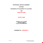 Service Agreement Template for Universities | Consultant Agreement Services example document template