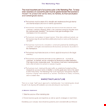 Effective Marketing Plan Template for Your Business | Attract and Retain Customers example document template