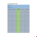 Effective Gap Analysis Template for Organized Analysis example document template 