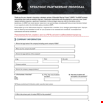 Strategic Partnership example document template