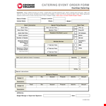 Catering Event example document template 