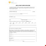 Employment Verification Form | Free Printable for Individuals & Employers example document template