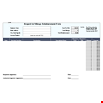 Streamline Your Expenses with Our Reimbursement Form - Easy Total and Mileage Reimbursement example document template