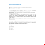 Scholarship Thank You Letter Example example document template