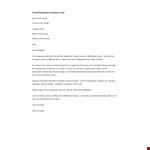 Formal Resignation Acceptance Letter example document template