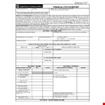 Check your Monthly Financial Status with Important Income Information example document template