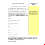 License Agreement Template for Vendor-Customer Agreement | Clear, Concise License Agreement Template example document template 