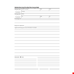 Discharge Note example document template