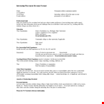 Summer Internship Resume Template example document template 