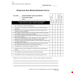 Meeting Satisfaction Survey Template example document template