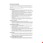 Remote Work Agreement Template example document template