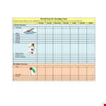 Exercise Tracking Chart Template - Track Your Weekly Exercise Minutes and Exercises example document template