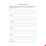 Smart Goals Template for Employees example document template