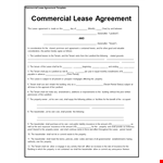 Commercial Lease Agreement Template for Rental Properties | CTR Optimized example document template