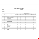 Employee Activity Report - Accurate and Detailed Employee Reports example document template