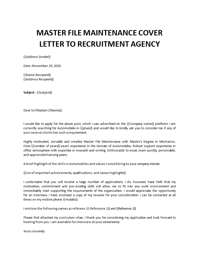 maintenance worker cover letter example