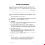 Independent Contractor Agreement - Contract for Services with Contractor example document template 