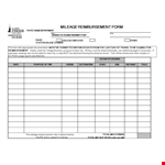 Easy Reimbursement with Our Form - Payee, Mileage and More example document template