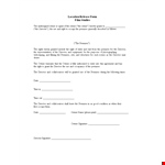 Location Release Form | Secure Filming Permits with Owner Consent example document template