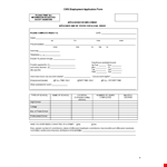 Company Employee Application Form example document template