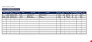 Stock Inventory Control Template