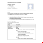 Hr Executive Resume Sample example document template