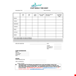 Staff Weekly Time Sheet Template - Track and Manage Employee Hours | Munif Social Care example document template