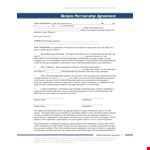 Partnership Agreement for Small Business: Essential Terms Every Partner Should Know example document template 