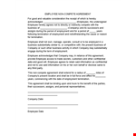 Download a Non Compete Agreement Template for Your Business & Employees example document template