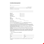 Conditional Sales Contract Template example document template